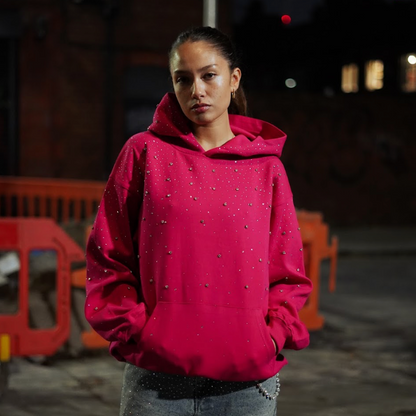 VYBES Rhinestone Galaxy Hoodie