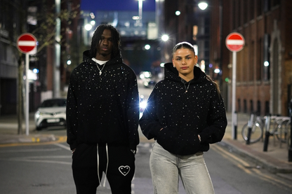 VYBES Rhinestone Galaxy Hoodie